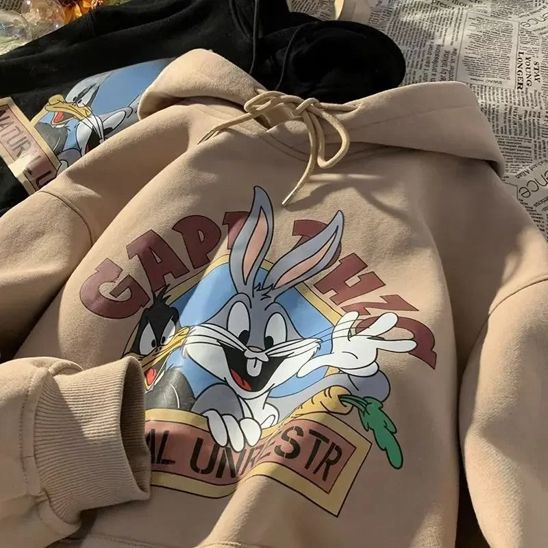 Cozy Cartoon Hooded Sweatshirt - Perfect for Teens