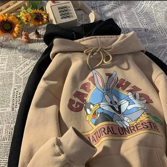 Cozy Cartoon Hooded Sweatshirt - Perfect for Teens